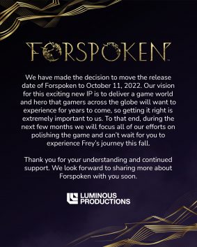Forspoken, se retrasaría y llegaría en el 2022