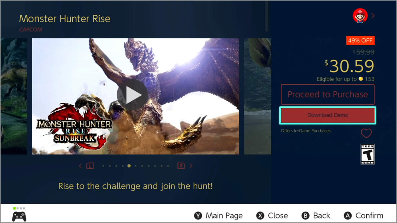 monster hunter rise sunbreak demo