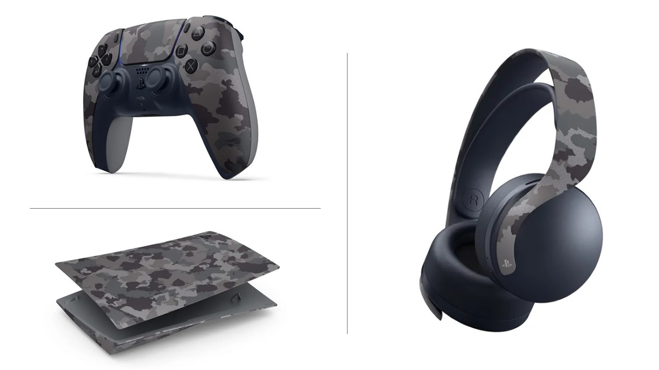 ps5 gris camuflaje