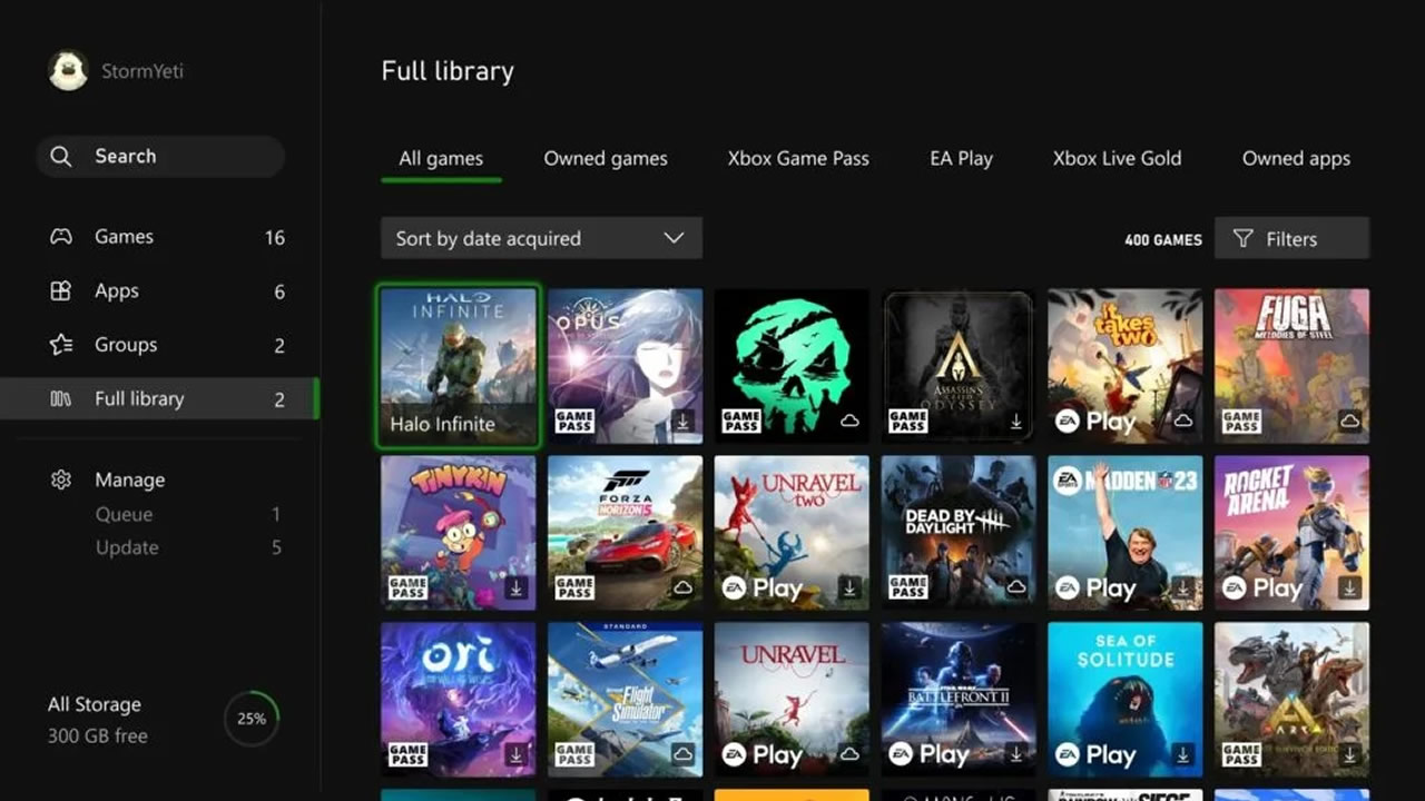 xbox menú