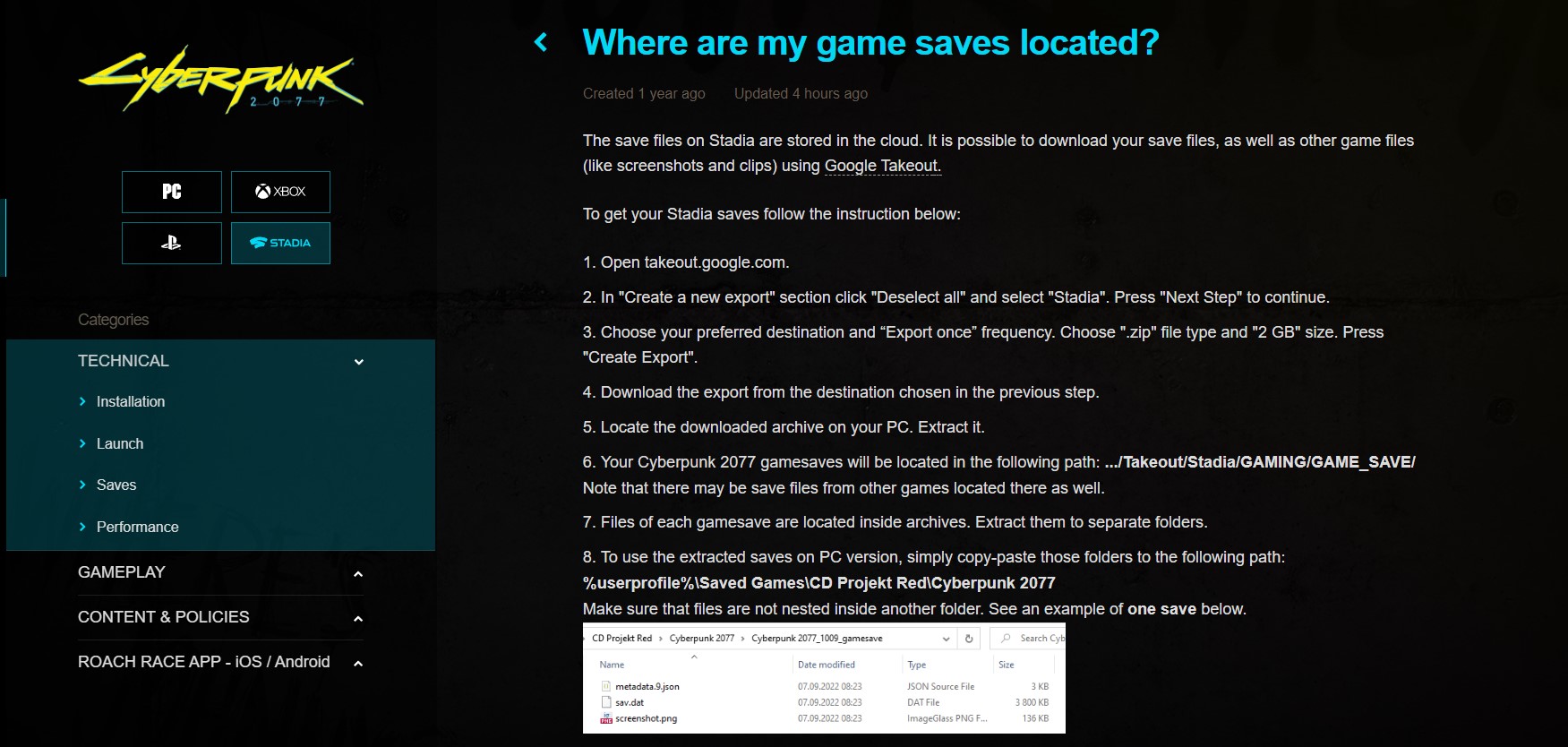 cyberpunk stadia pc