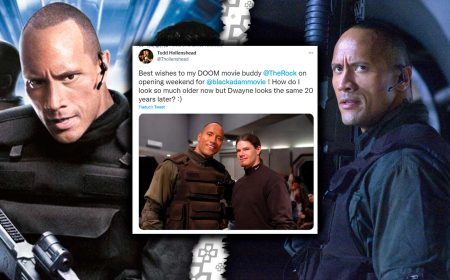 Publican foto inédita de Dwayne Johnson en el set de DOOM