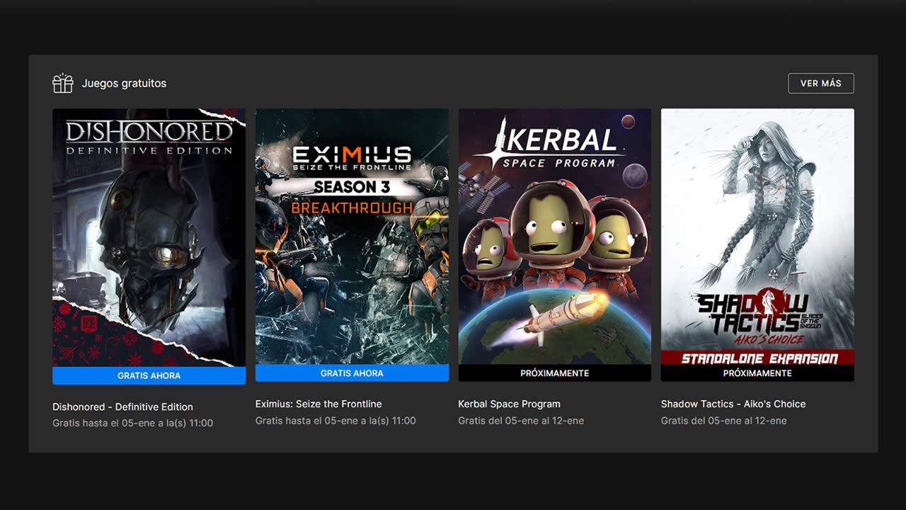 epic games diciembre enero