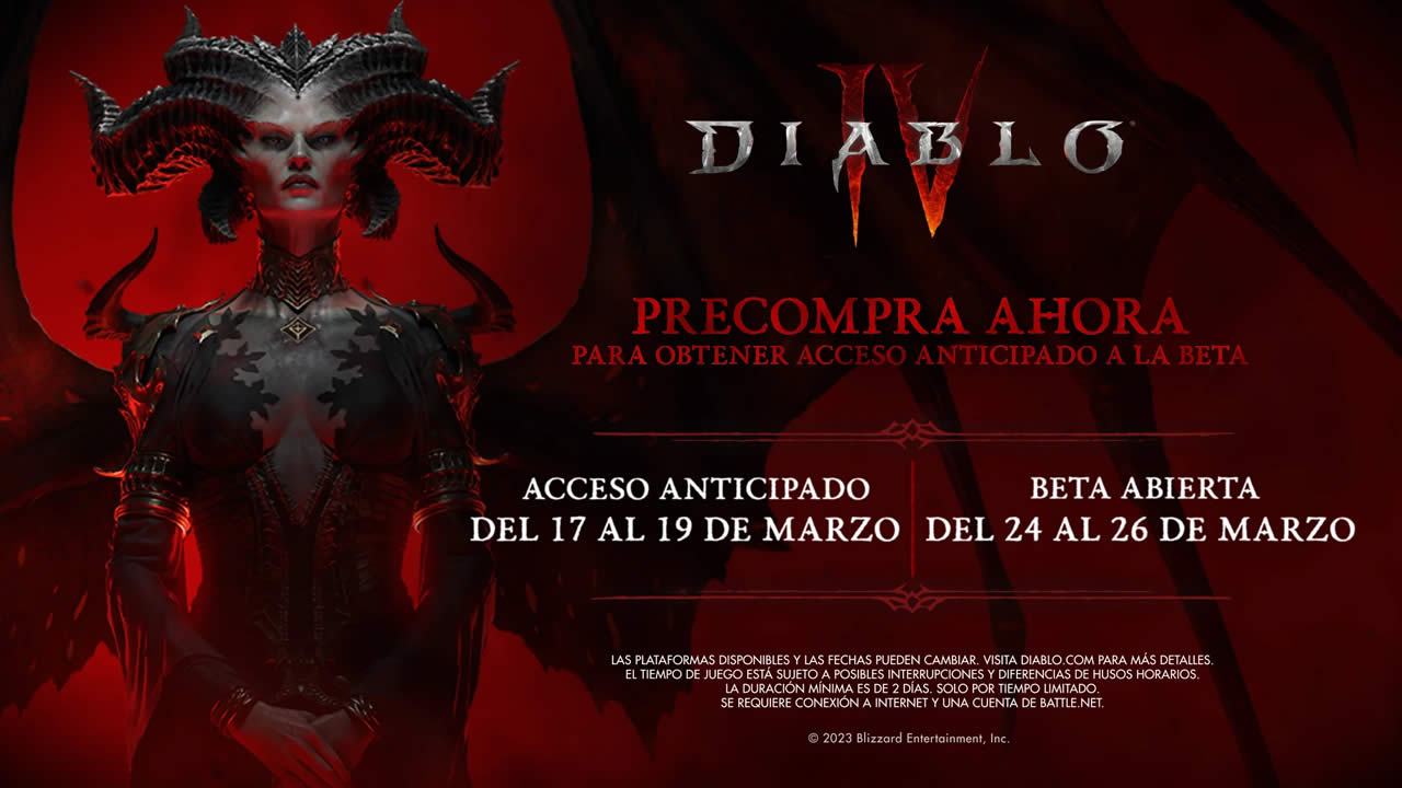 diablo beta fechas