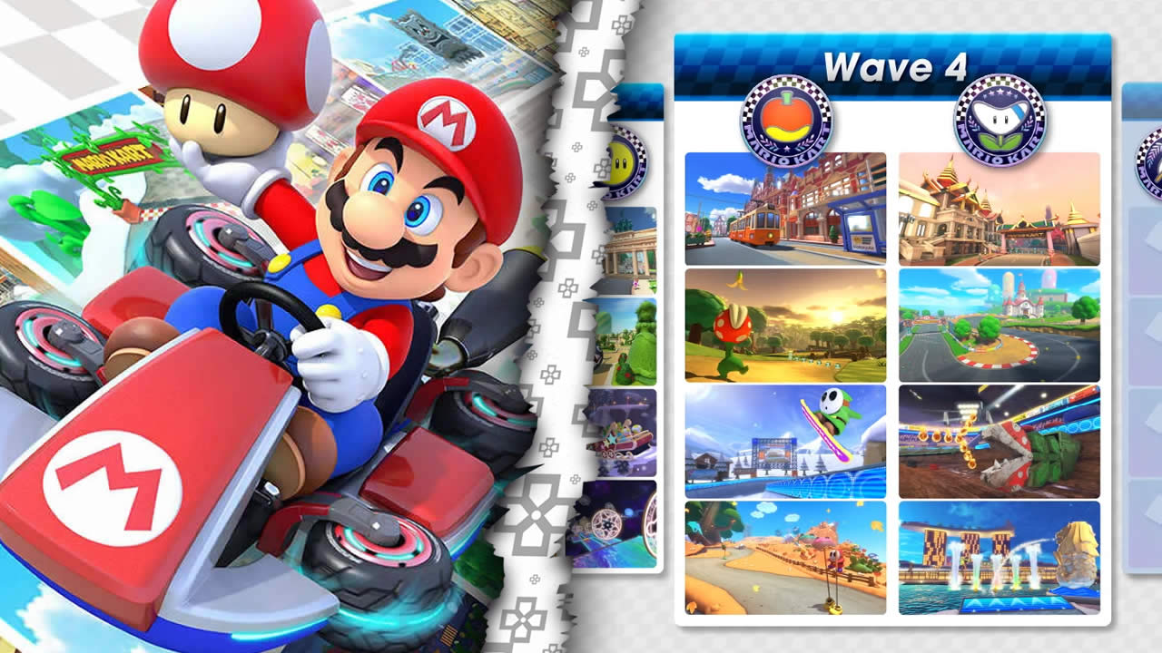 Mario Kart 8 Deluxe presenta 8 nuevas pistas DLC en su Wave 4