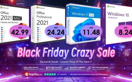 Los más baratos Microsoft Office 2021 y Windows 10 desde sólo $7 en Keysfan Black Friday Sale